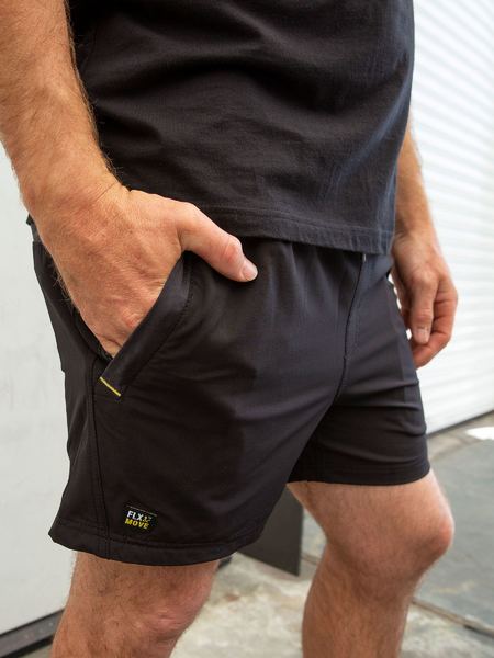 BISLEY WORKWEAR BSH1331 FLX & MOVE 4-WAY STRETCH ELASTIC WAIST SHORTS