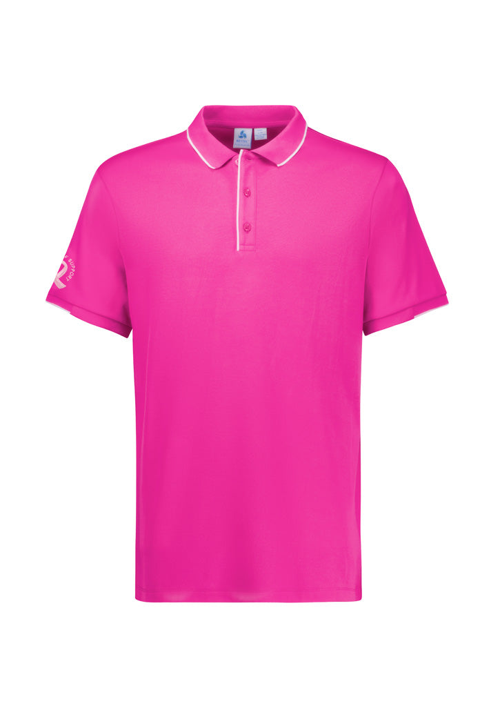 TRADIES SUPPORT THE LADIES MENS PINK SHORT SLEEVE POLO