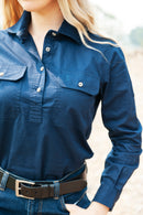 RITEMATE RM300CF PILBARA WOMENS CLOSED FRONT LONG SLEEVE SHIRT