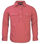 RITEMATE RM400CF PILBARA KIDS CLOSED FRONT LONG SLEEVE SHIRT