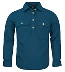 RITEMATE RM400CF PILBARA KIDS CLOSED FRONT LONG SLEEVE SHIRT