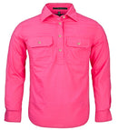 RITEMATE RM400CF PILBARA KIDS CLOSED FRONT LONG SLEEVE SHIRT
