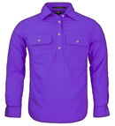 RITEMATE RM400CF PILBARA KIDS CLOSED FRONT LONG SLEEVE SHIRT