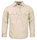 RITEMATE RM400CF PILBARA KIDS CLOSED FRONT LONG SLEEVE SHIRT