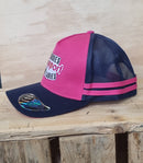 TRADIES SUPPORT THE LADIES 2 STRIPE CAP - PINK/NAVY