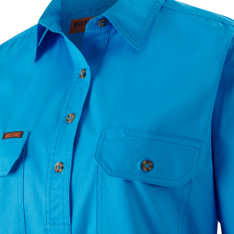 MUSTANG SIGNATURE WOMENS CLOSED FRONT SHIRT