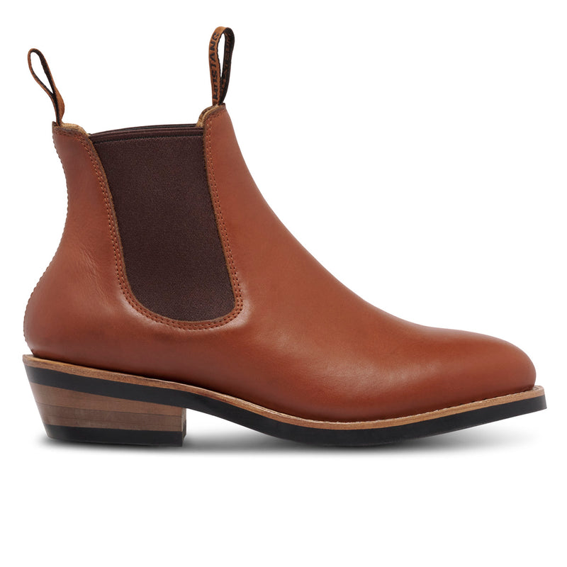 MUSTANG SIGNATURE WOMENS PULL-UP LEATHER BOOT