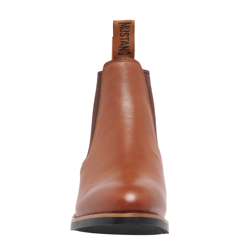 MUSTANG SIGNATURE WOMENS PULL-UP LEATHER BOOT