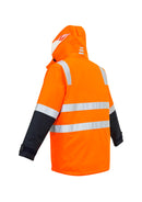 SYZMIK ZJ532 MENS HI VIS 4 IN 1 WATERPROOF JACKET