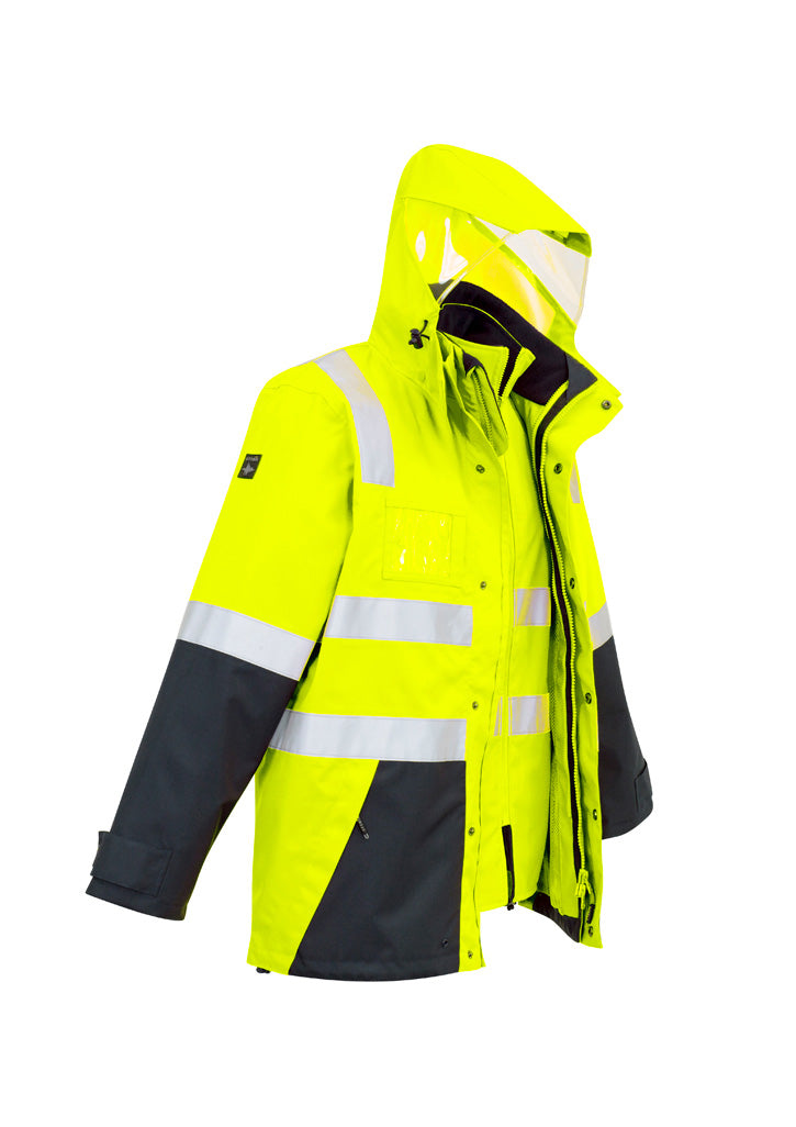 SYZMIK ZJ532 MENS HI VIS 4 IN 1 WATERPROOF JACKET