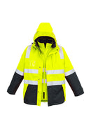 SYZMIK ZJ532 MENS HI VIS 4 IN 1 WATERPROOF JACKET