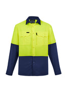SYZMIK WORKWEAR ZW468 MENS HI VIS OUTDOOR LONG SLEEVE SHIRT