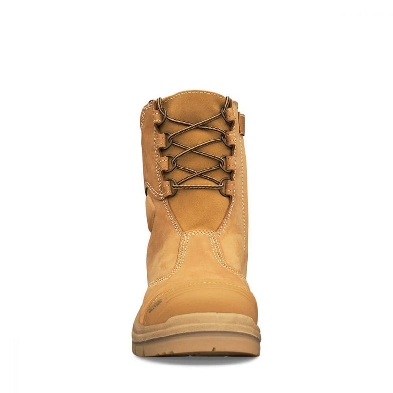 OLIVER AT 55-385 SERIES 200MM HI-LEG LACE UP ZIP SIDED BOOT WHEAT